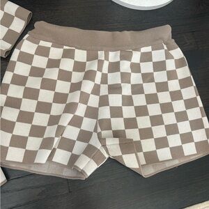 OAK + FORT Beige Checkered Knit